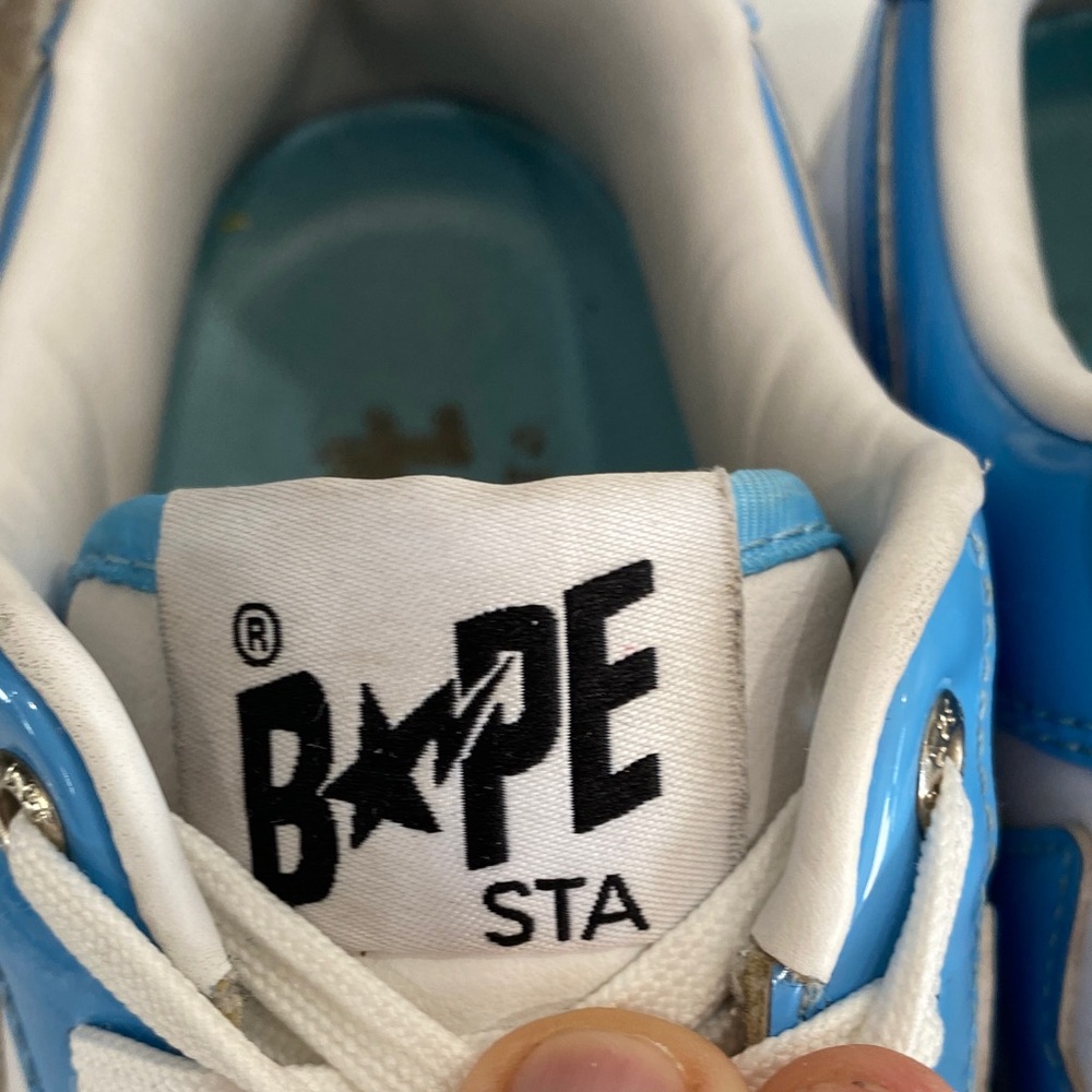 A Bathing Ape BAPE Bapesta Blue Bath Mat Size 9.5 DISCONTINUED COLOR!! 🔵 - Picture 8 of 12